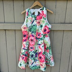 Floral Spring Dress Very Feminine and Flattering Garden Party Cottagecore Sz Med